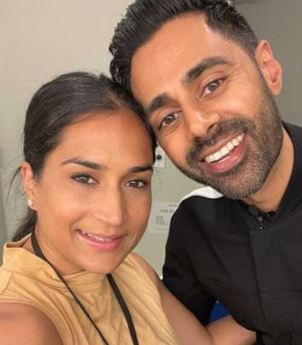 Seema Usmani son Hasan Minhaj and daughter-in-law.